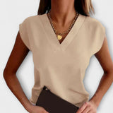 Top de verano para mujer con escote en V y mangas holgadas.