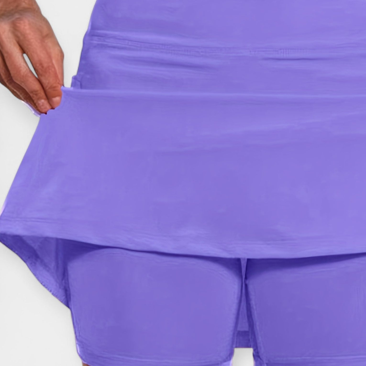 Shorts de tiro alto con falda