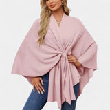 Daniela – Poncho elegante de caída suave con lazo