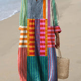 Inaya™ | Vestido Maxi Patchwork Multicolor