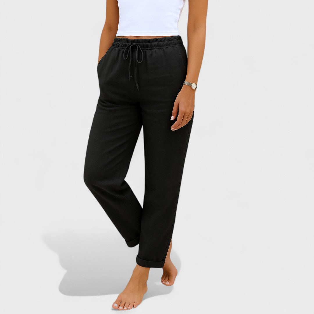Klára - pantalones de lino elásticos