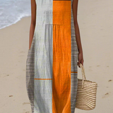 May™ | Vestido midi de bloques de color