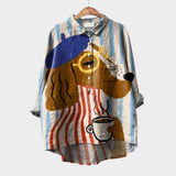 Vespera™ | Camisa de lino atemporal con patrón