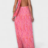 Seraphina - Vestido Maxi Elegante con Cuello Halter y Escote en V