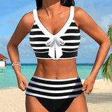 Martina™ | Bikini de rayas de cintura alta