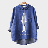 Aria™ | Blusa de lino atemporal con estampado