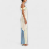 Alora - Vestido midi Thames con detalles de inserciones