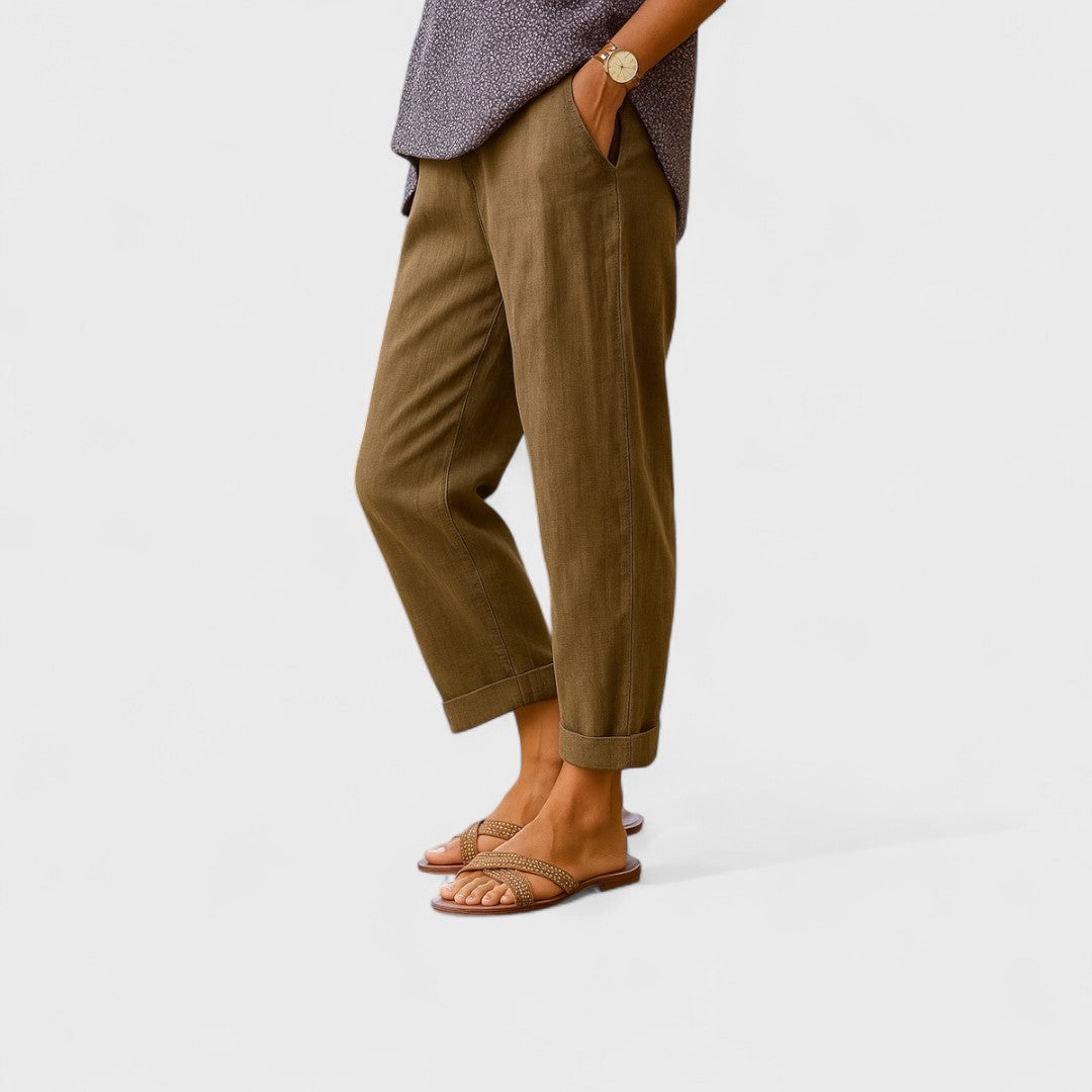 Otýlie - Pantalones de Verano de Lana y Algodón