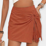 Shorts con falda y cintura alta