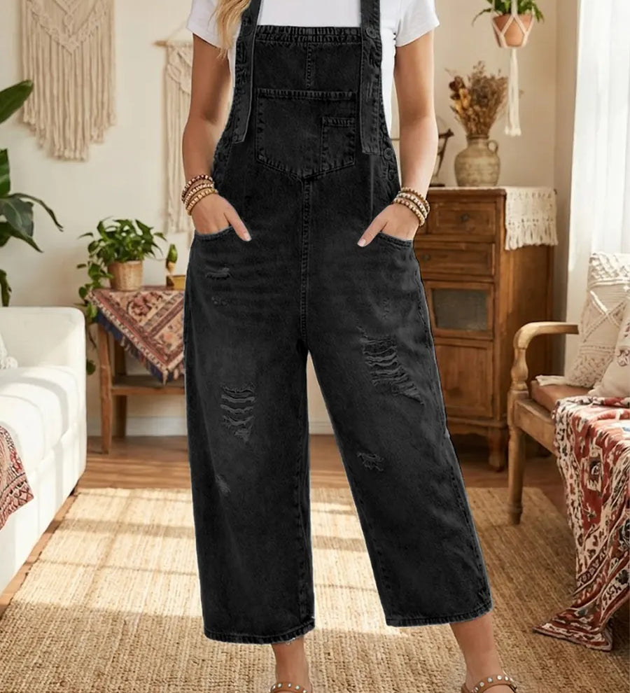 Aurevia | Pantalón de denim para jardinería con look vintage