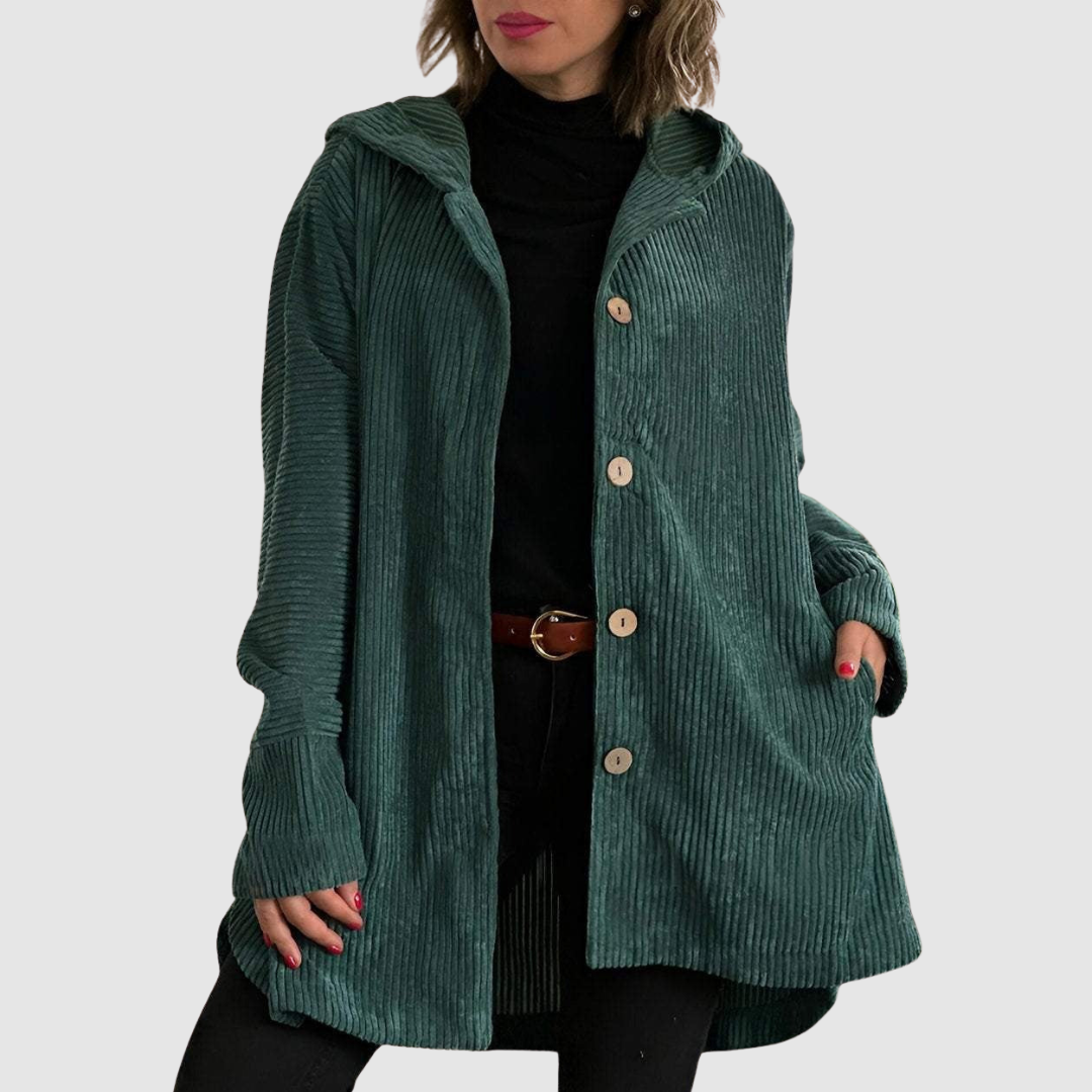 Stella - Chaqueta de terciopelo cómoda con capucha