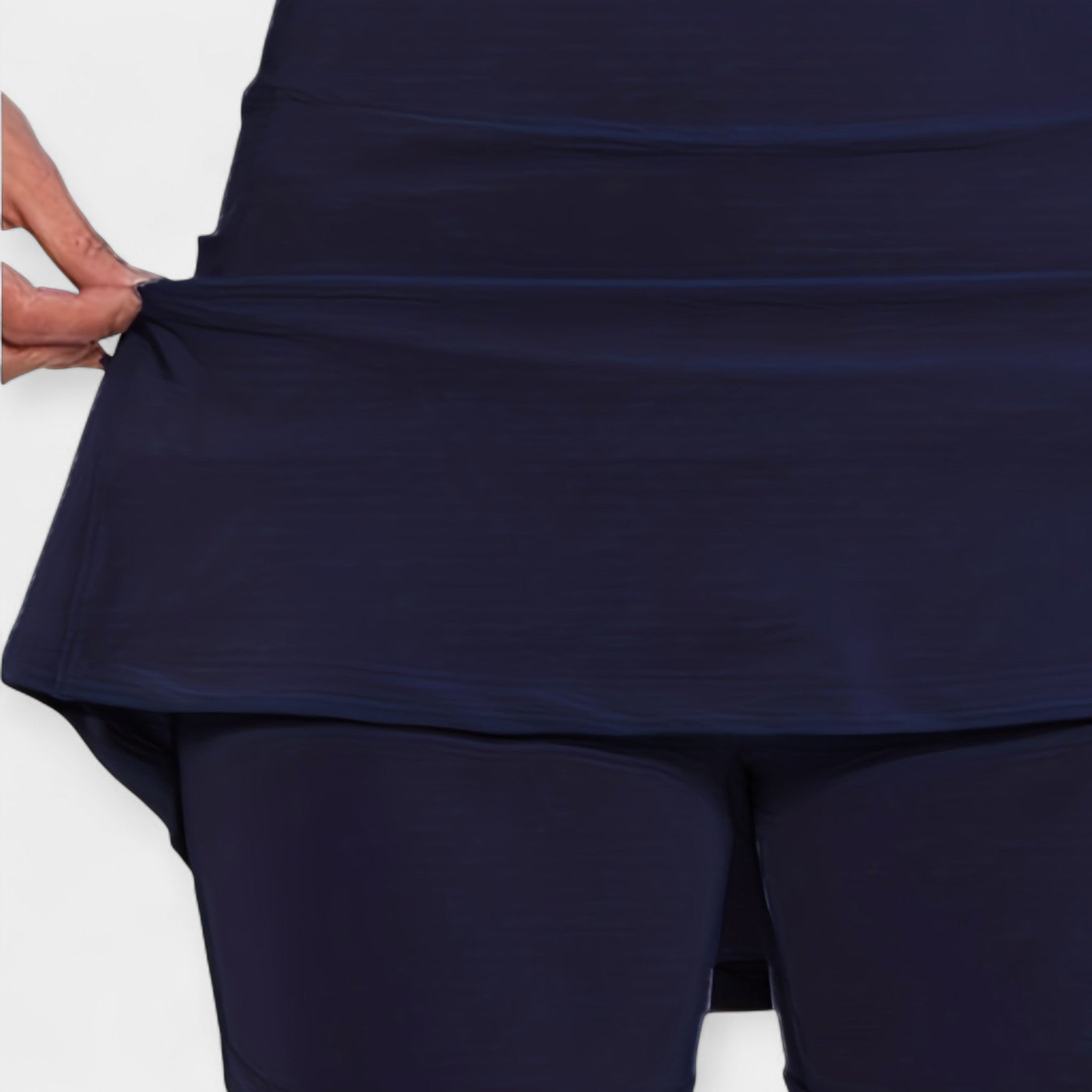 Shorts de tiro alto con falda