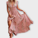 Felizia – vestido bohemio con bordado encantador
