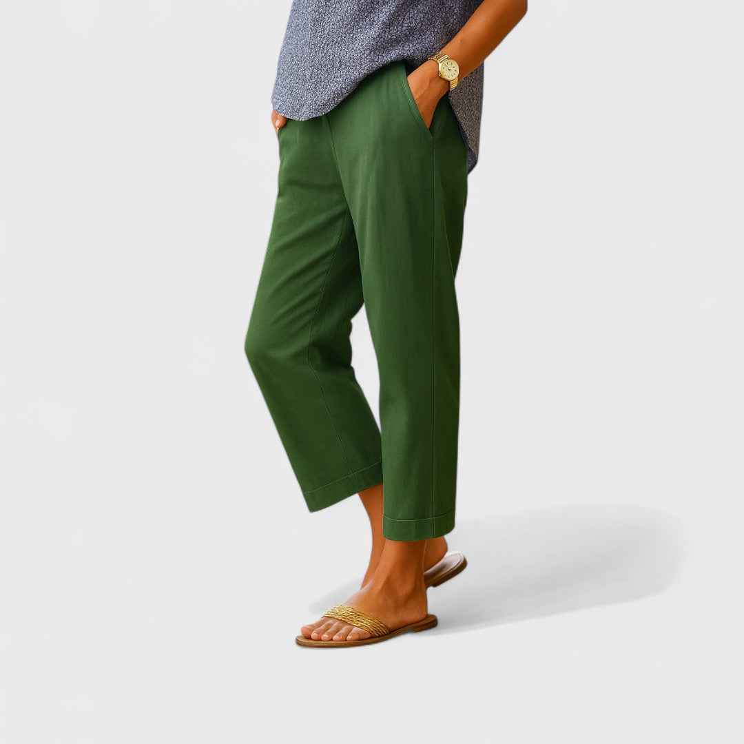 Otýlie - Pantalones de Verano de Lana y Algodón