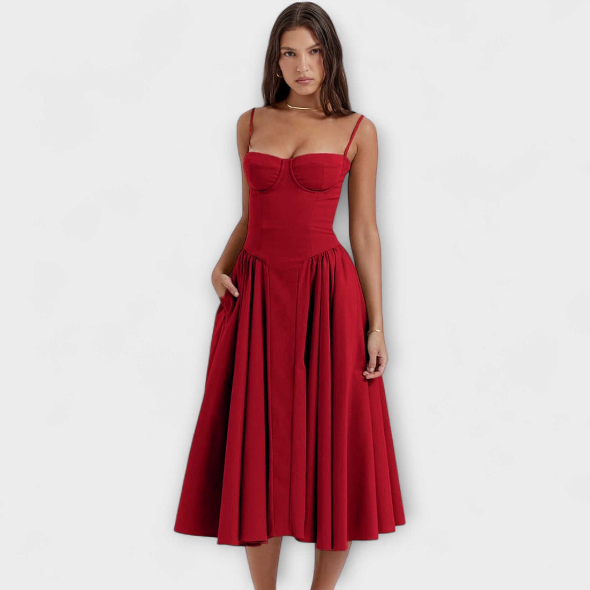 Rosalie - vestido elegante con corsé sin mangas