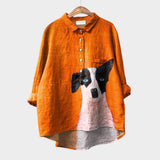 Marisol™ | Blusa de lino atemporal con estampado