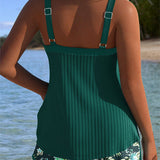 Rocío™ | Tankini a rayas con braguita de dos piezas