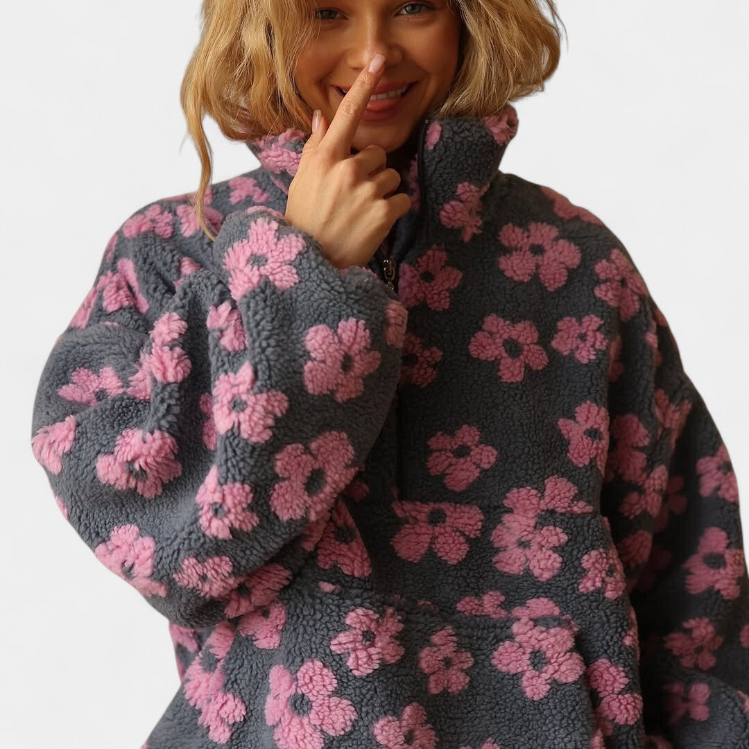 Zala – Camiseta bohemia cómoda con estampado floral