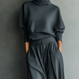 Conjunto de Punto Pantalones Anchos