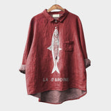 Aria™ | Blusa de lino atemporal con estampado