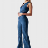 Maisie Mono de mezclilla con corte en forma de corazón