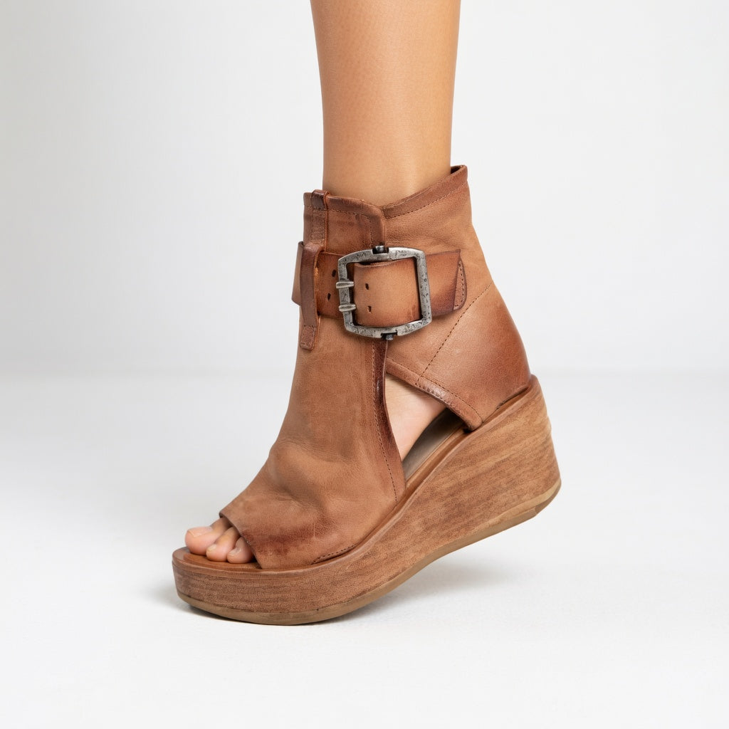 Orélisse™ | Botines con cuña y punta abierta en estilo moderno