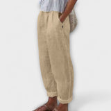 Clara - Pantalones con cintura suave y bolsillos laterales