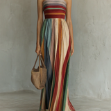 Vestido Largo Colorido Sin Mangas