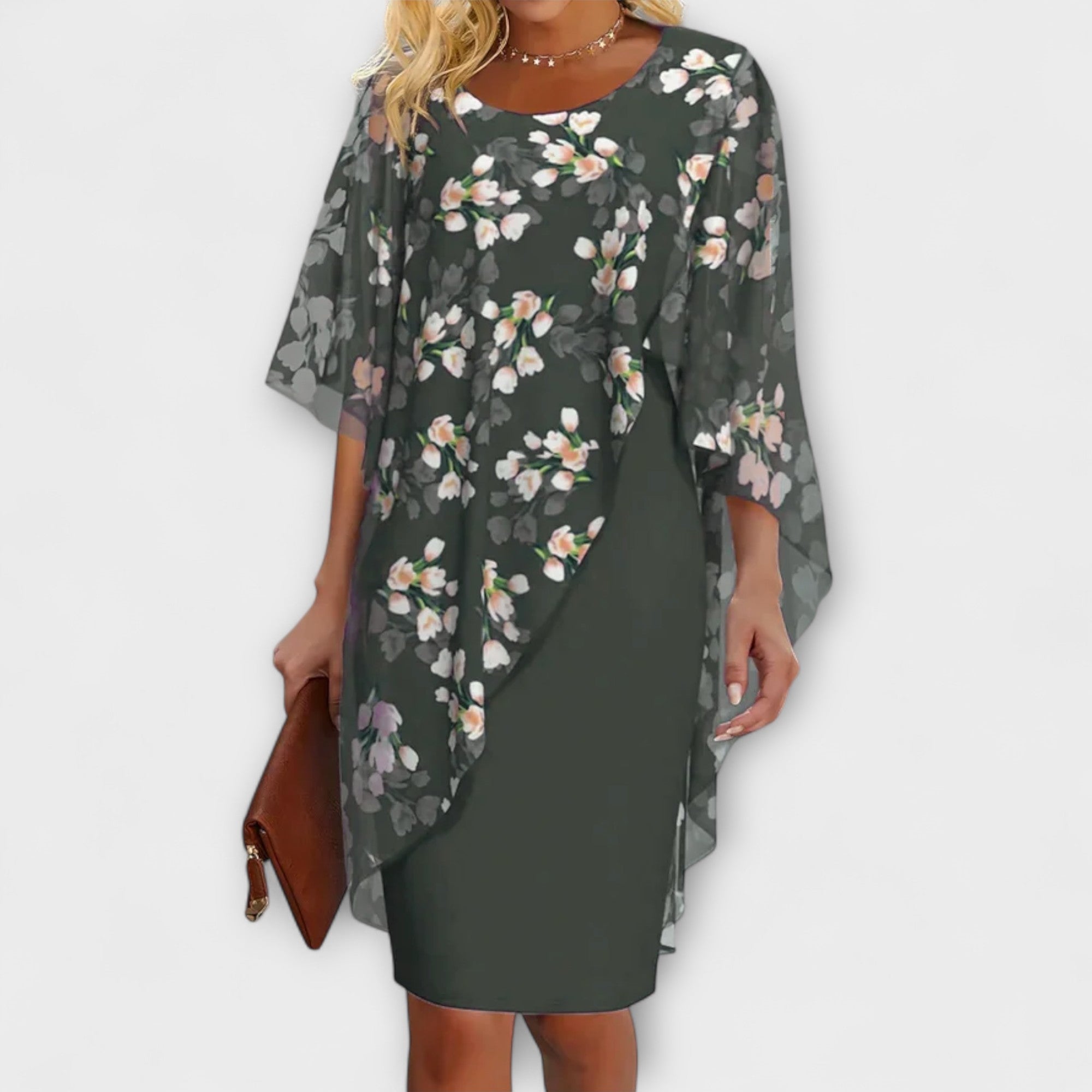 Lyanna - Vestidos de chiffón con estampado floral para mujeres