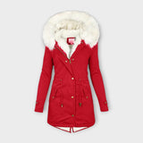 Ivara - Abrigo de invierno impermeable con forro de pelo