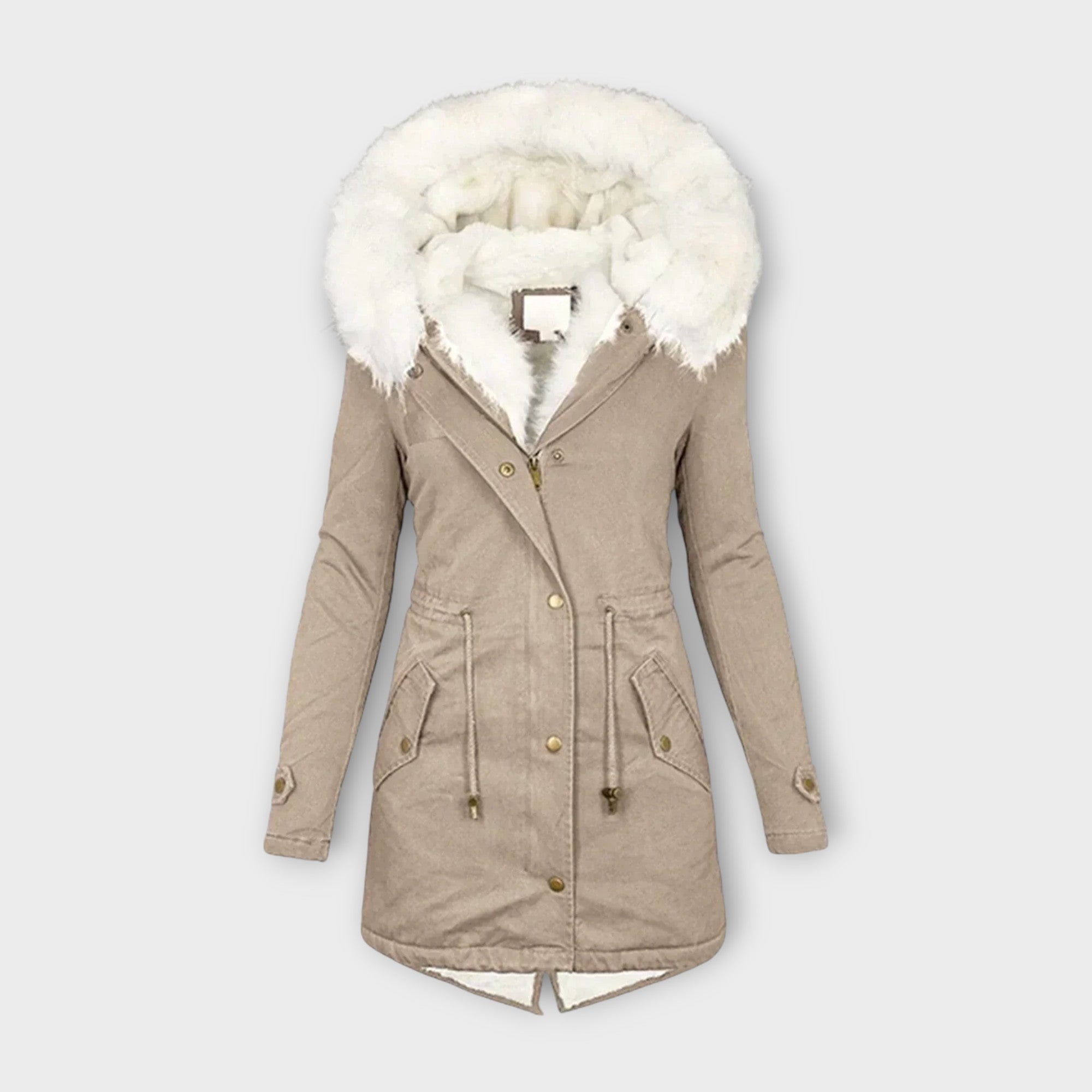 Ivara - Abrigo de invierno impermeable con forro de pelo
