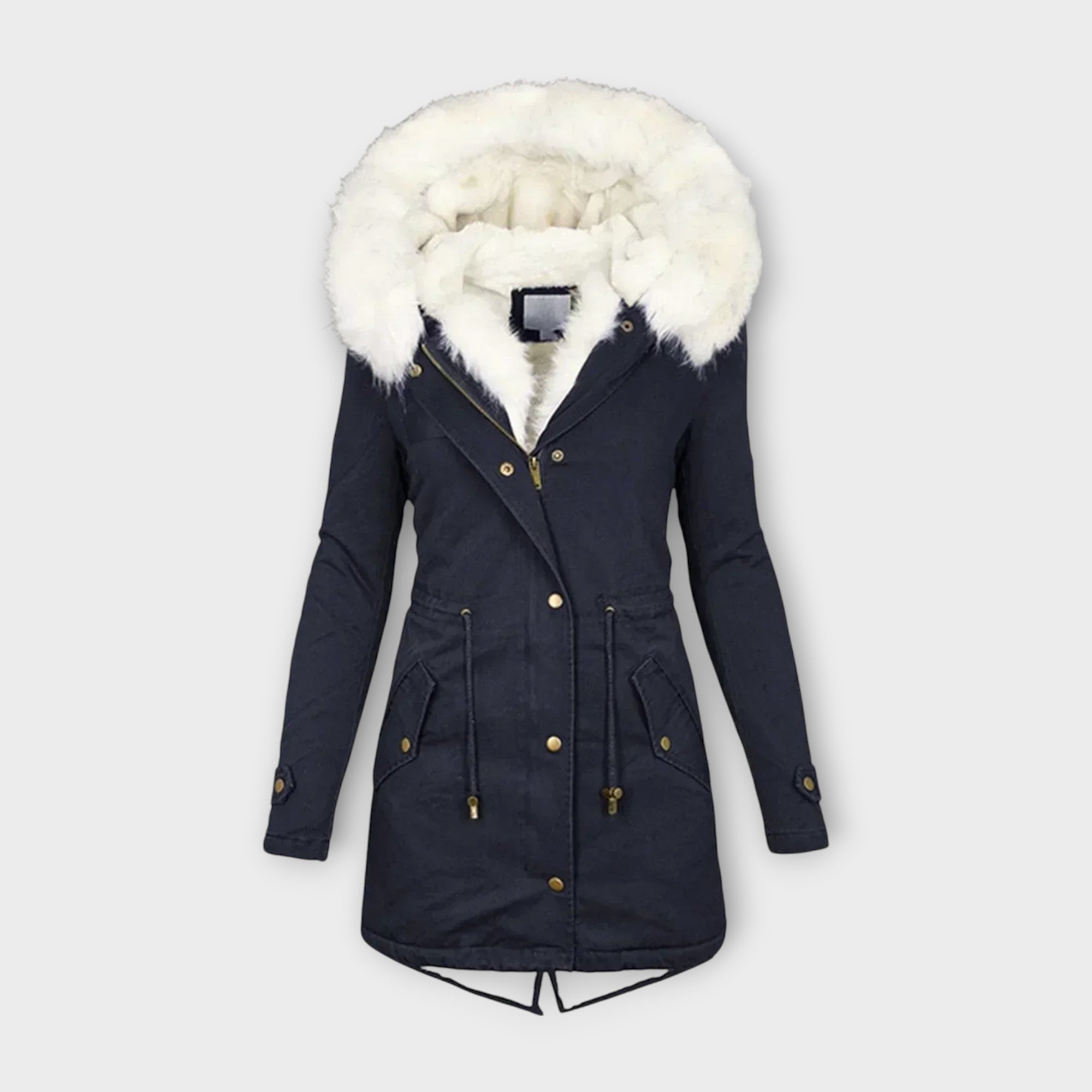 Ivara - Abrigo de invierno impermeable con forro de pelo