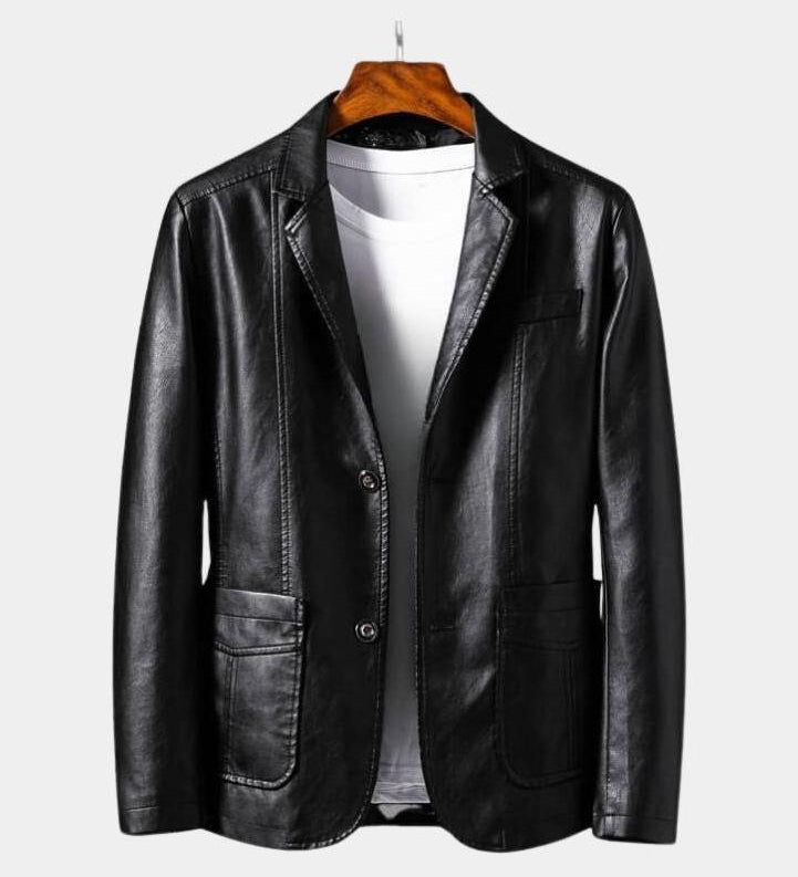 Jonas™ | Chaqueta de cuero color caramelo