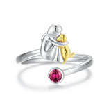 Nela™ | Anillo con colgante de perro