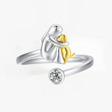 Nela™ | Anillo con colgante de perro