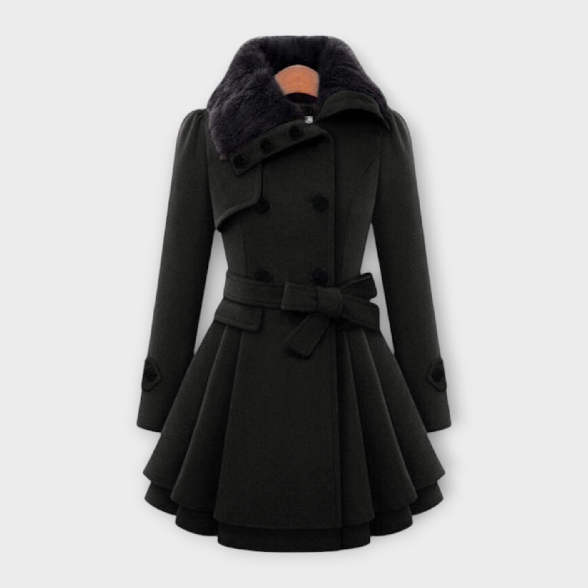 Emma - Abrigo elegante con piel sintética