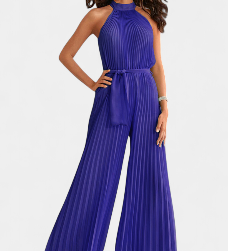 Patrizia Mono Palazzo Plisado con Cuello Halter