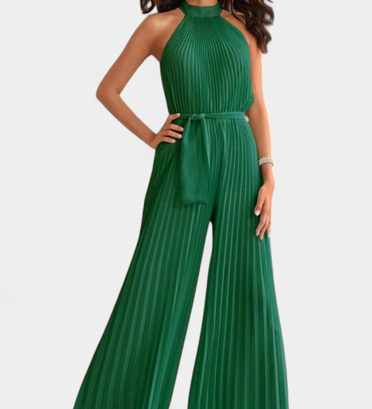 Patrizia Mono Palazzo Plisado con Cuello Halter
