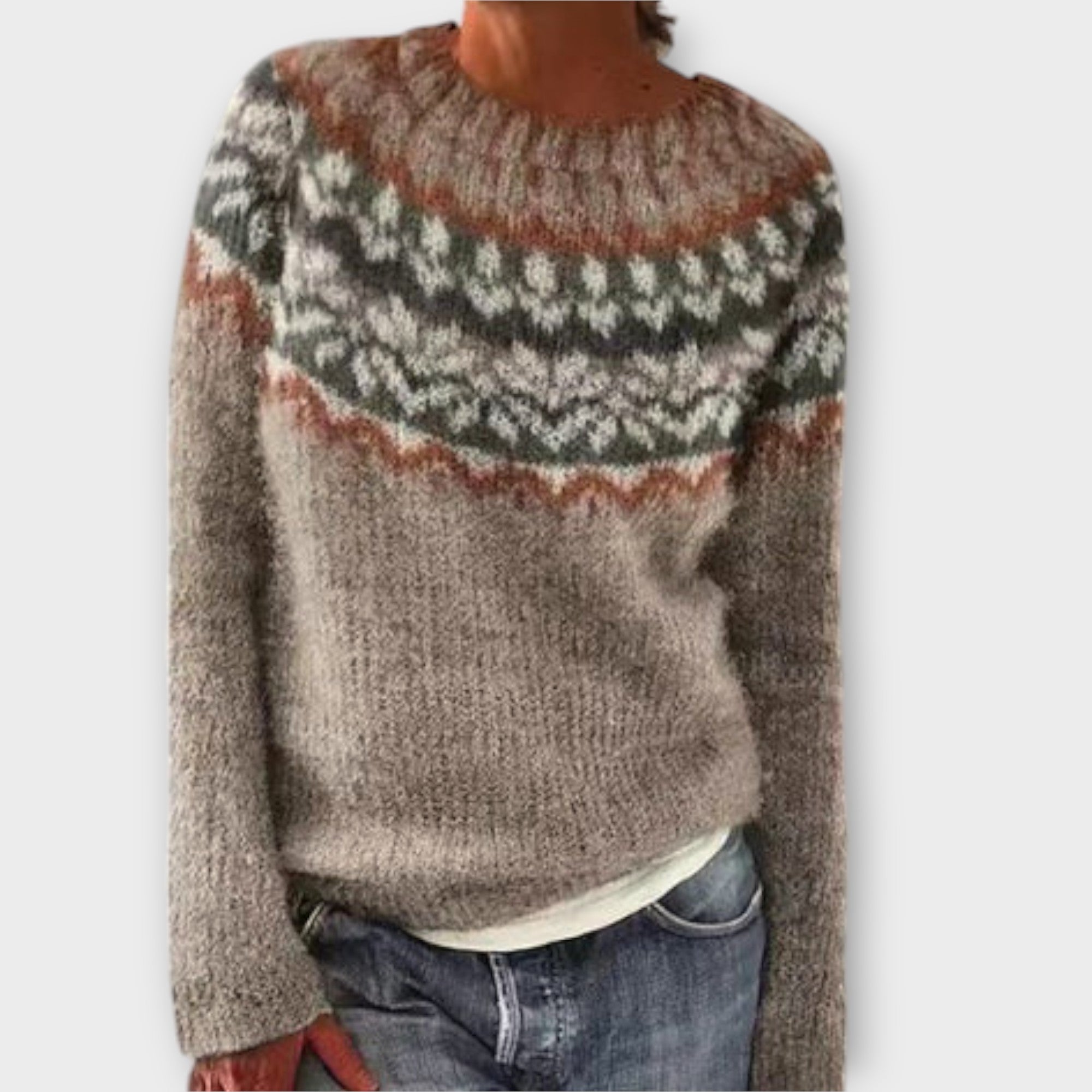 suéter vintage de punto para mujer