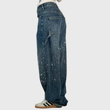 Adelina - Jeans de carpintero estilo globo para mujer