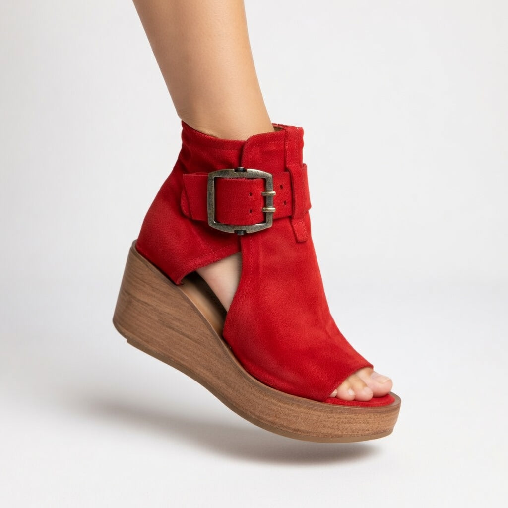 Orélisse™ | Botines con cuña y punta abierta en estilo moderno