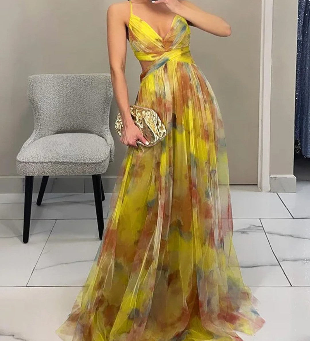 Giselle™ | Encantador vestido maxi con estampado floral
