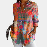 Nika – Blusa de verano con estampado vibrante