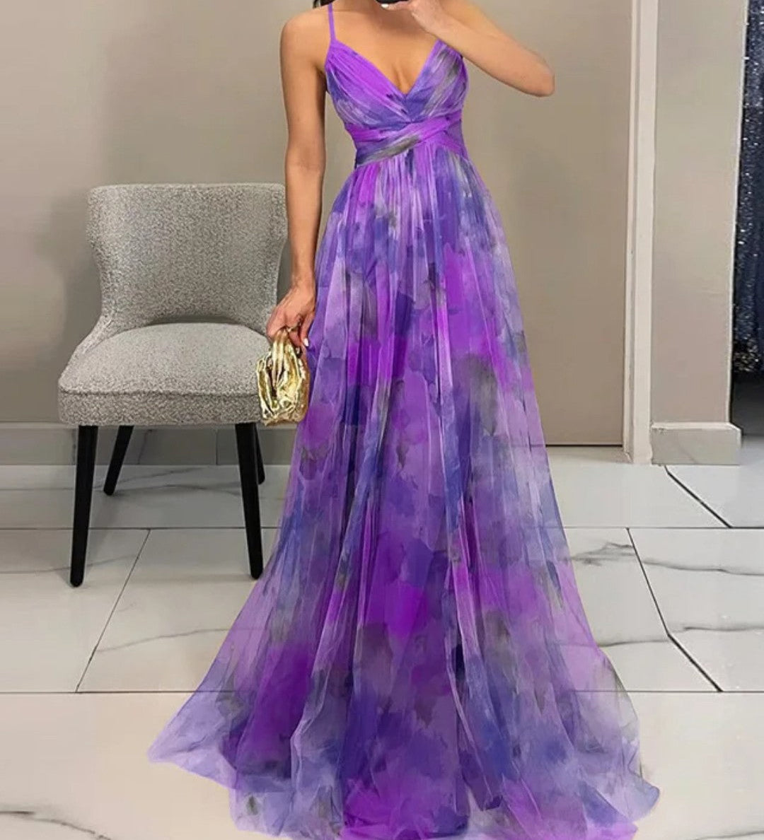 Giselle™ | Encantador vestido maxi con estampado floral