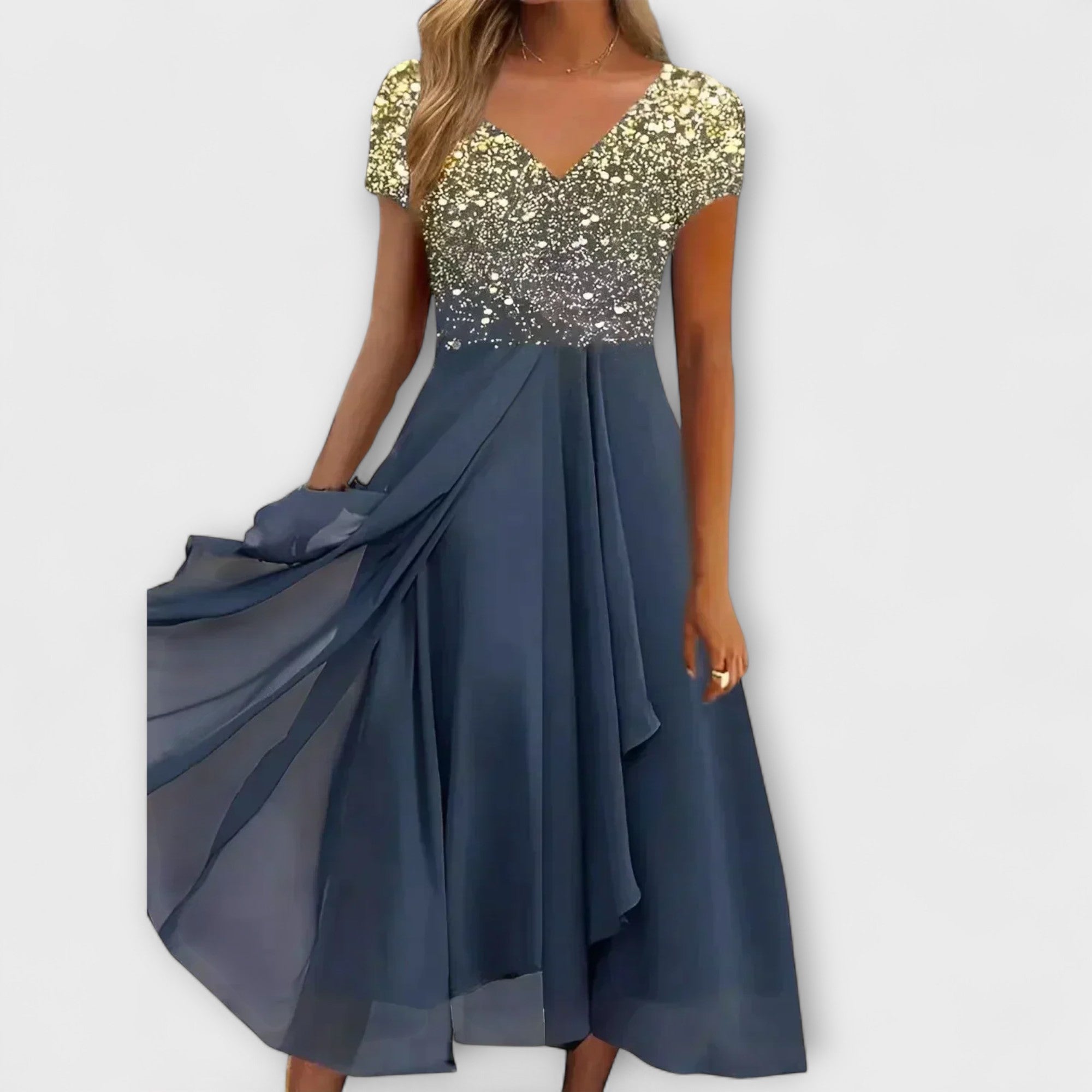 Lara - Vestidos de noche de chifón para mujer