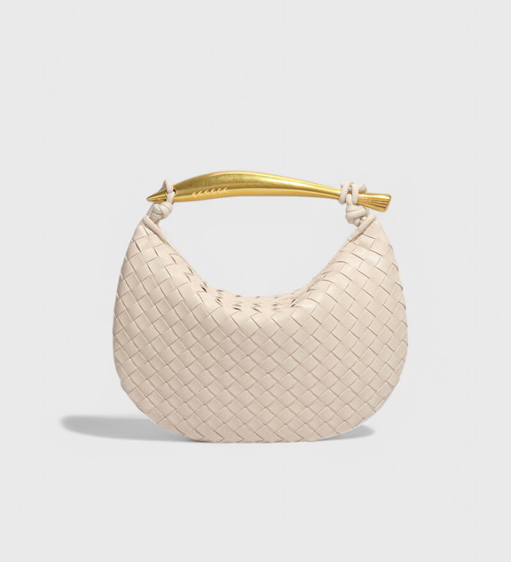 Gerda Bolso Woven con Asa Dorada