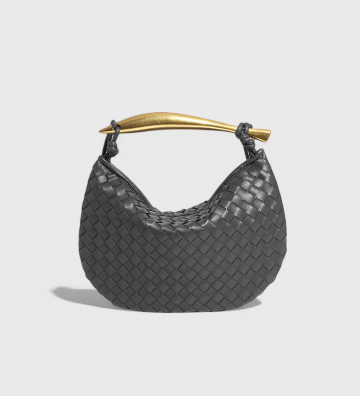Gerda Bolso Woven con Asa Dorada