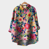 Elara™ | Blusa de lino atemporal con estampado