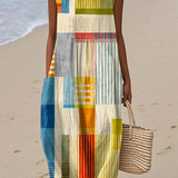Eve™ | Vestido midi geométrico