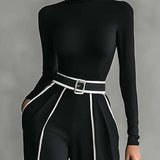 Vera™ | Conjunto elegante con detalle de contraste